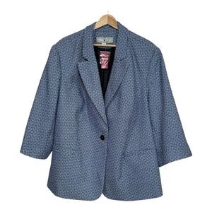 Blue Avenue Studio Blazer Jacket Size 24 work